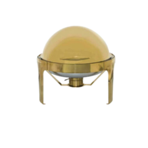 Gold Round Chafing Dish - No Window 6L