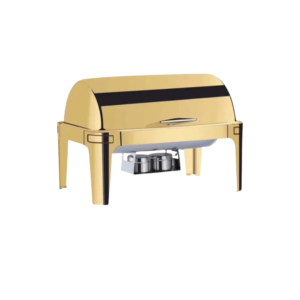 Rectangular Roll top Chafing Dish - Gold 10 Litre