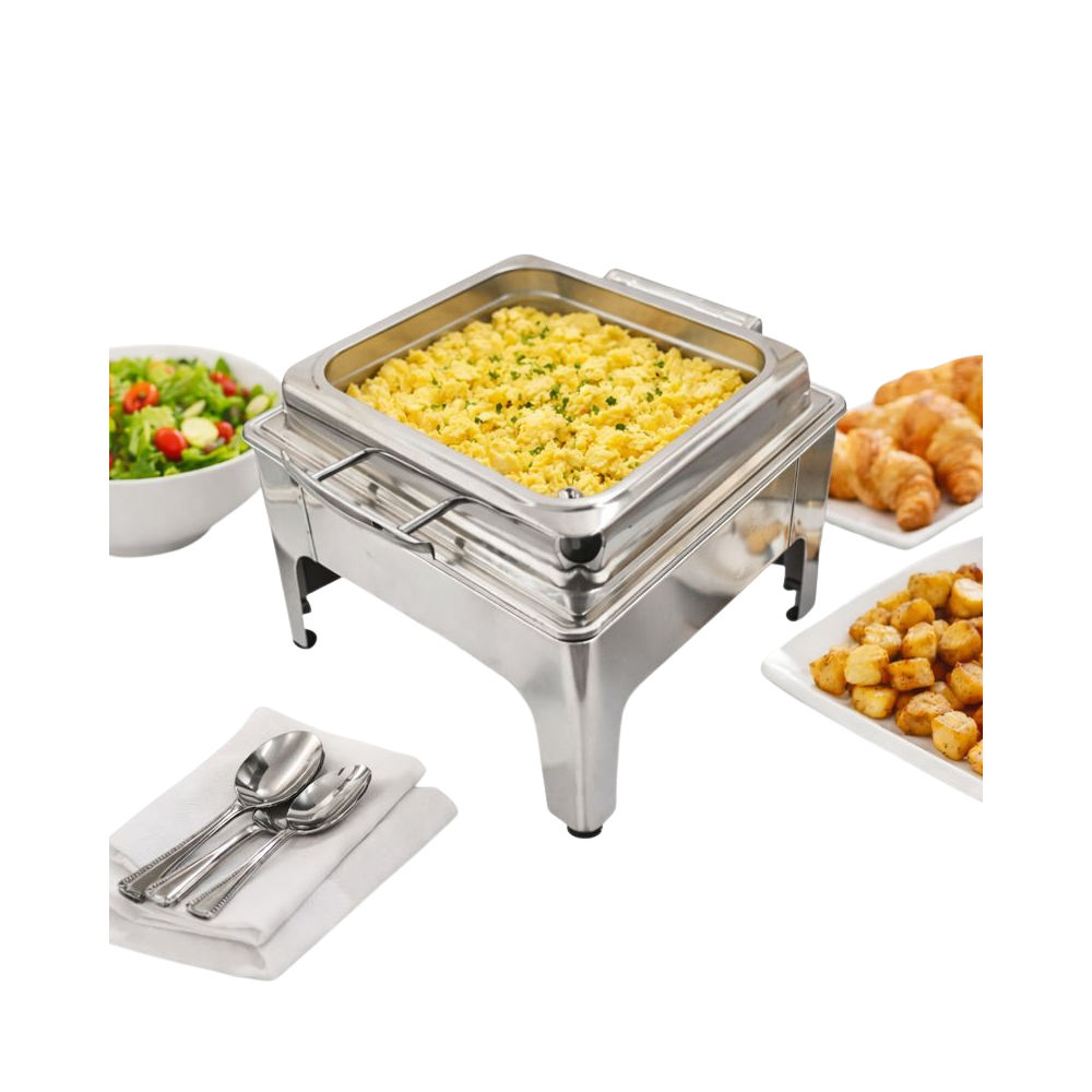 Square Chafing Dish Soft Touch Gold 43x39x27cm - Image 2