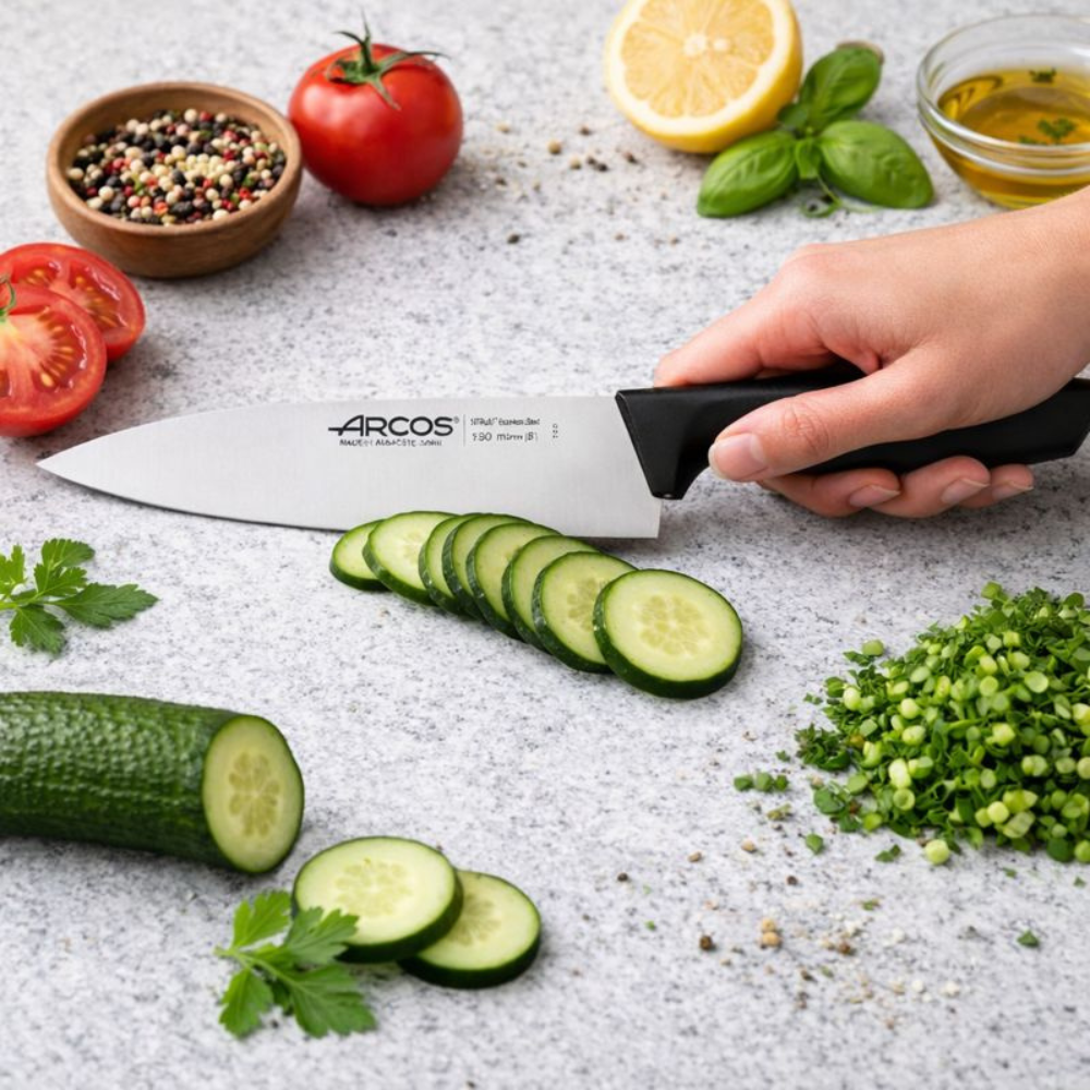 Black Chef’s Knife By Arcos Niza 20cm - Image 2