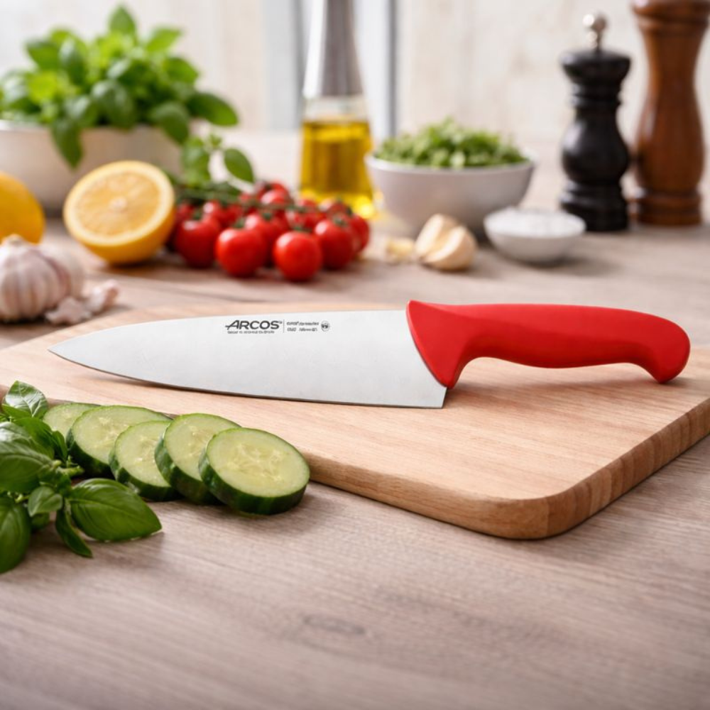 Red Cooks Knife 20cm By Arcos - Image 3