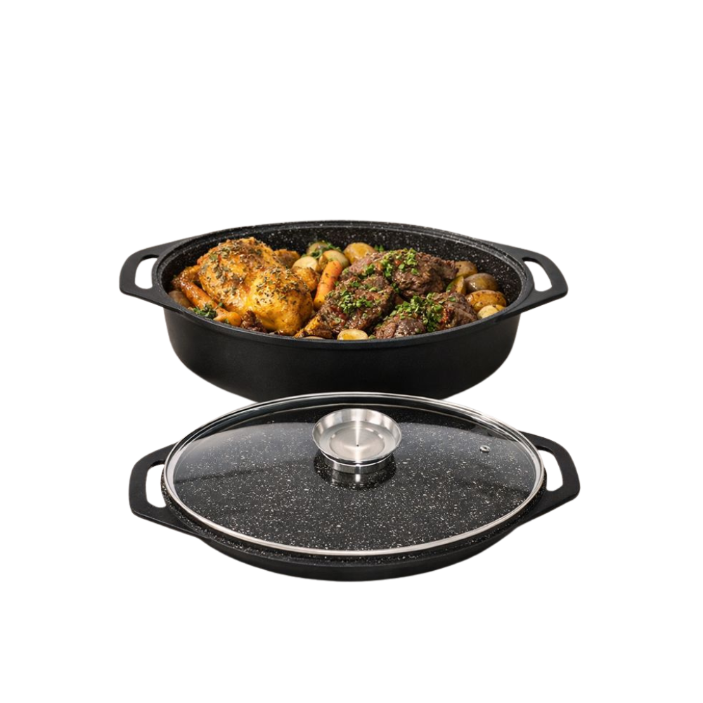 3-in-1 Black Aroma Cook (39.5×27.5cm) By Schumann - Image 2