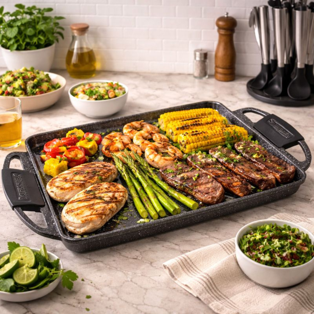 Professional Black Plancha Non-Stick 48cm By Schumann - Image 2