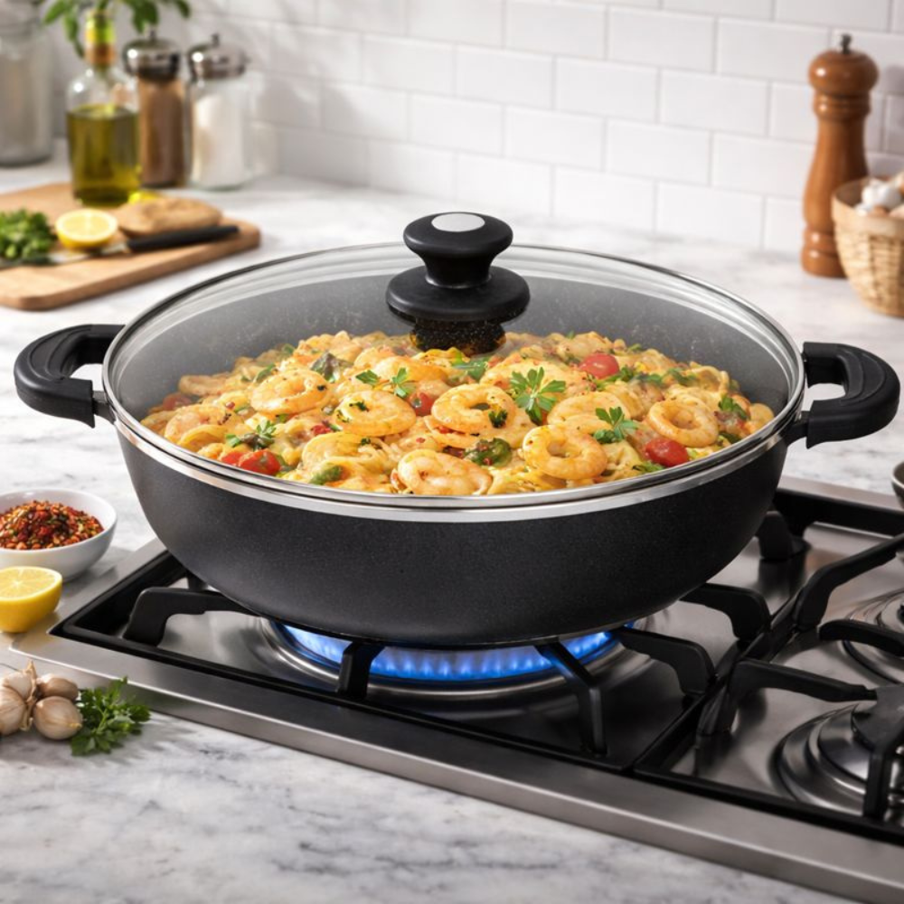Shallow Blackrock Nonstick Pot By Schumann – 36cm - Image 3