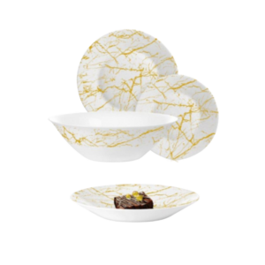 DINNER SET 19PC AGORAR GOLD LUMINARC