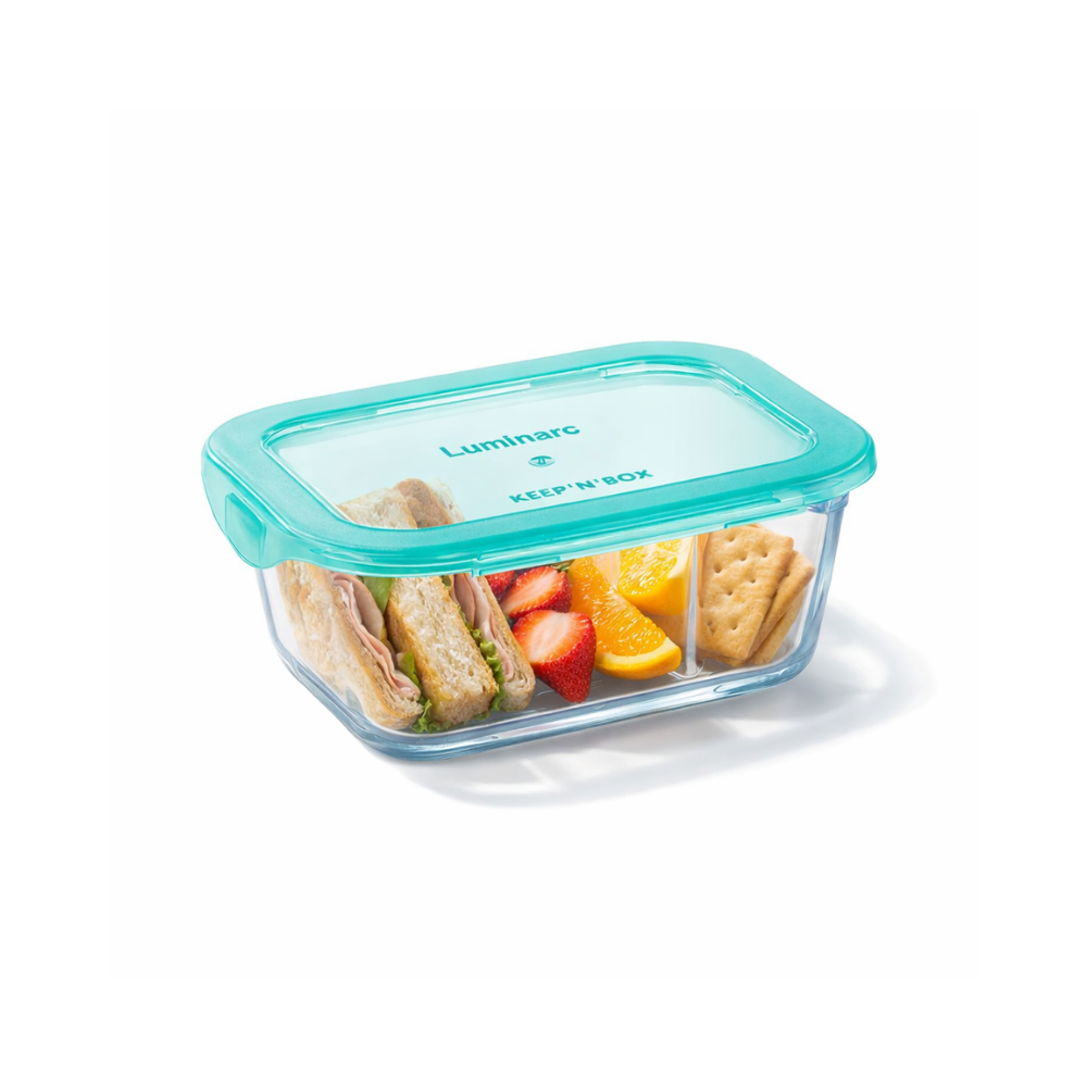 CONTAINER + LID RECTANGULAR 14cm / 380ml KEEP ’N BOX – LUMINARC - Image 2