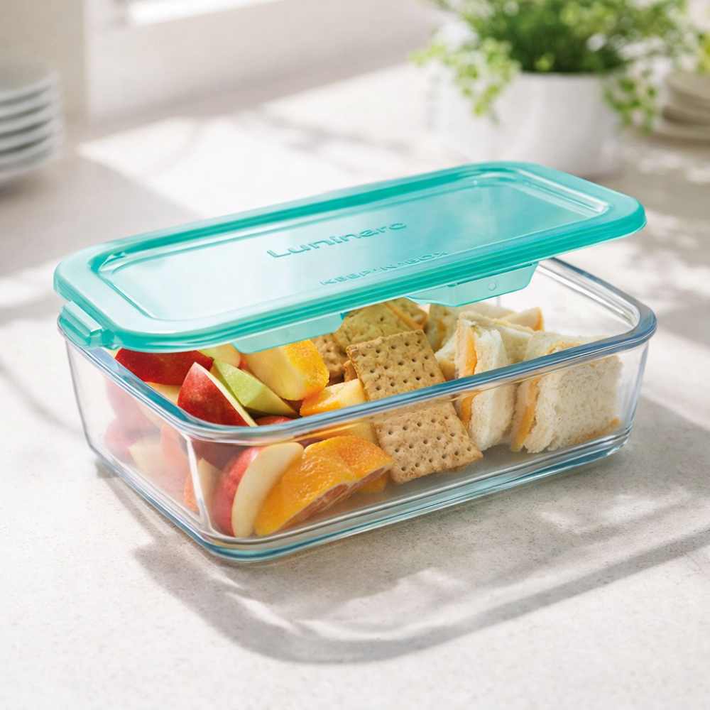 CONTAINER + LID RECTANGULAR 18cm / 820ml KEEP ’N BOX – LUMINARC - Image 3