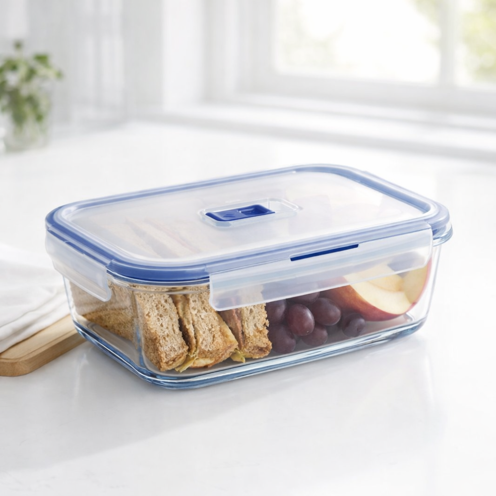 CONTAINER + LID RECTANGULAR 20,5cm / 1220ml PURE BOX – LUMINARC - Image 3