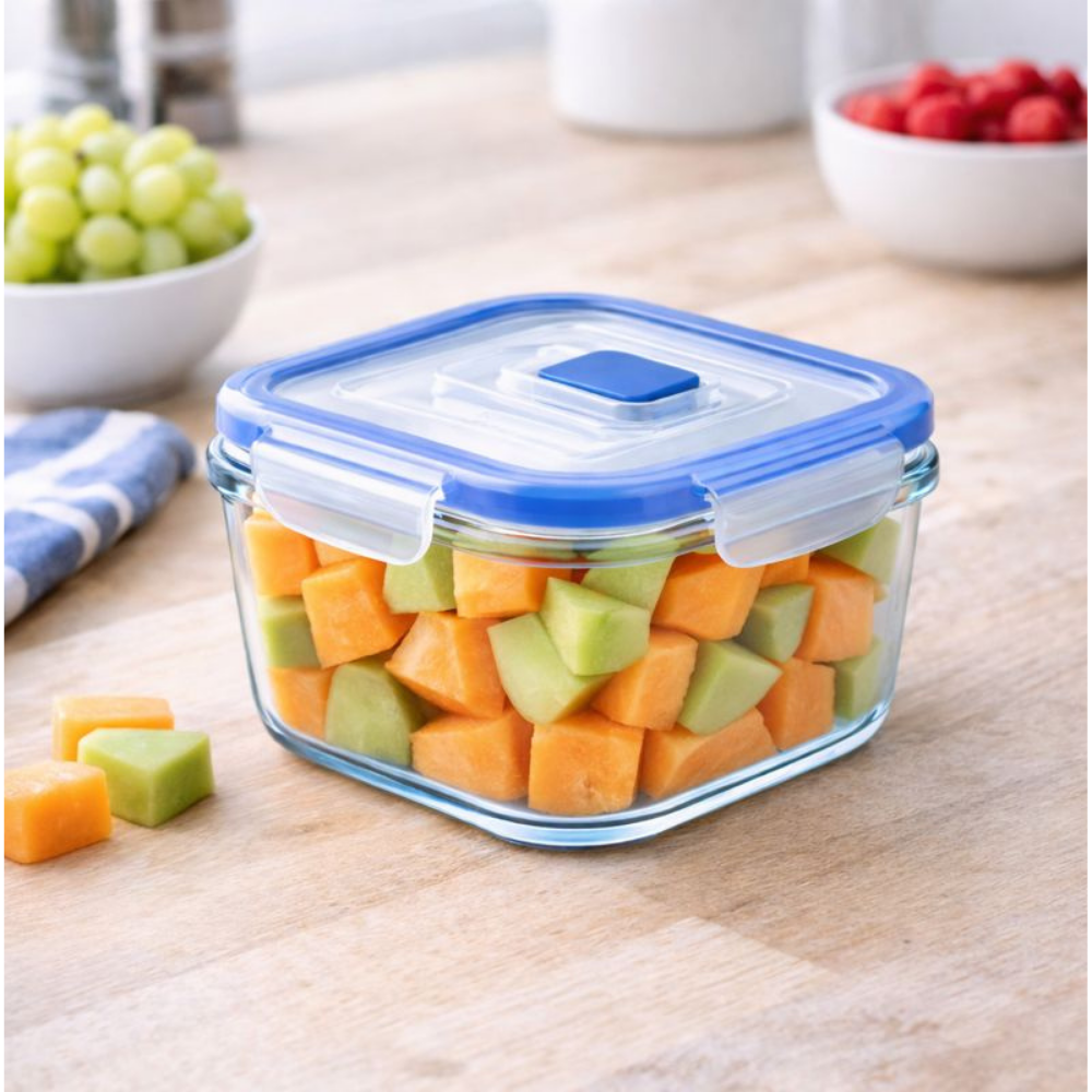 CONTAINER + LID SQUARE 11,4cm / 380ml PURE BOX - LUMINARC - Image 2