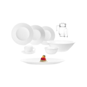 DINNER SET 46PC ESSENCE WHITE LUMINARC