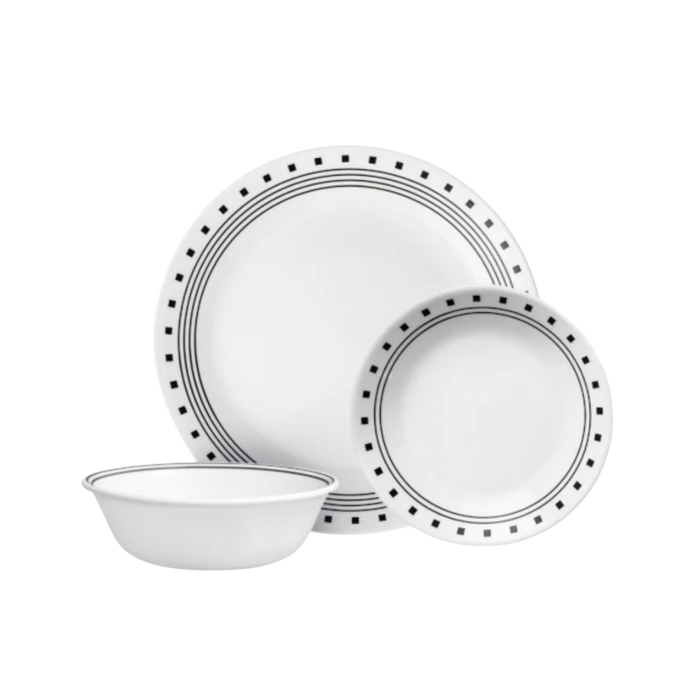 DINNER SET 12PC CITY BLOCK - CORELLE