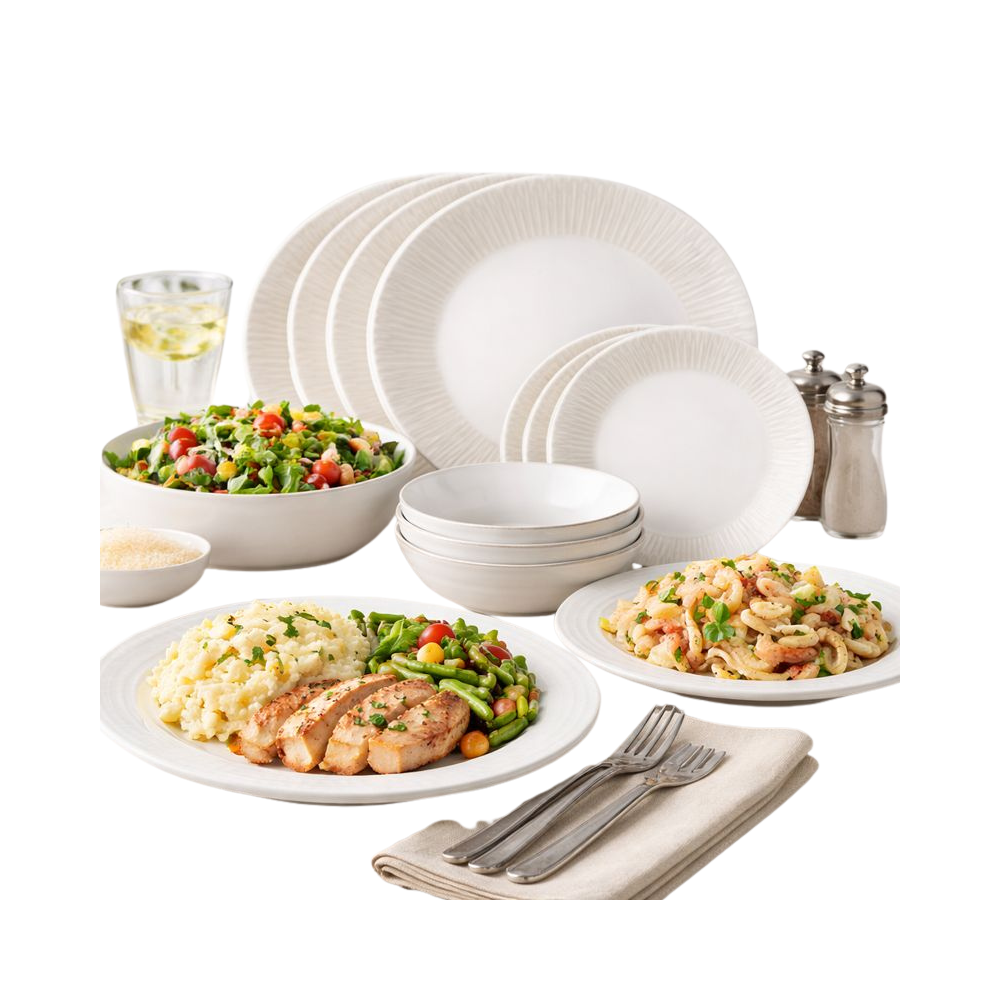 DINNER SET 12PC HUSHED LINES - CORELLE - Image 2