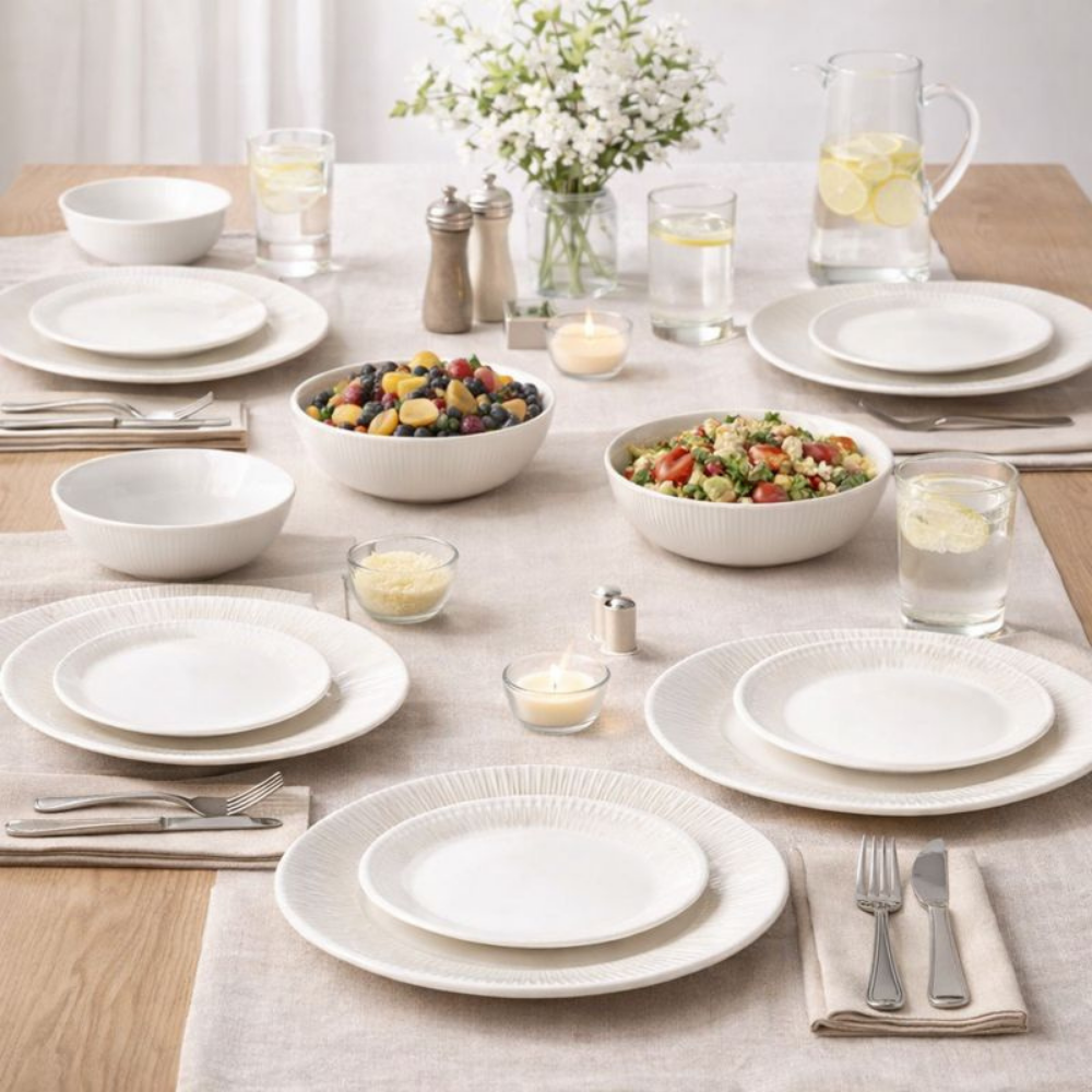 DINNER SET 12PC HUSHED LINES - CORELLE - Image 3