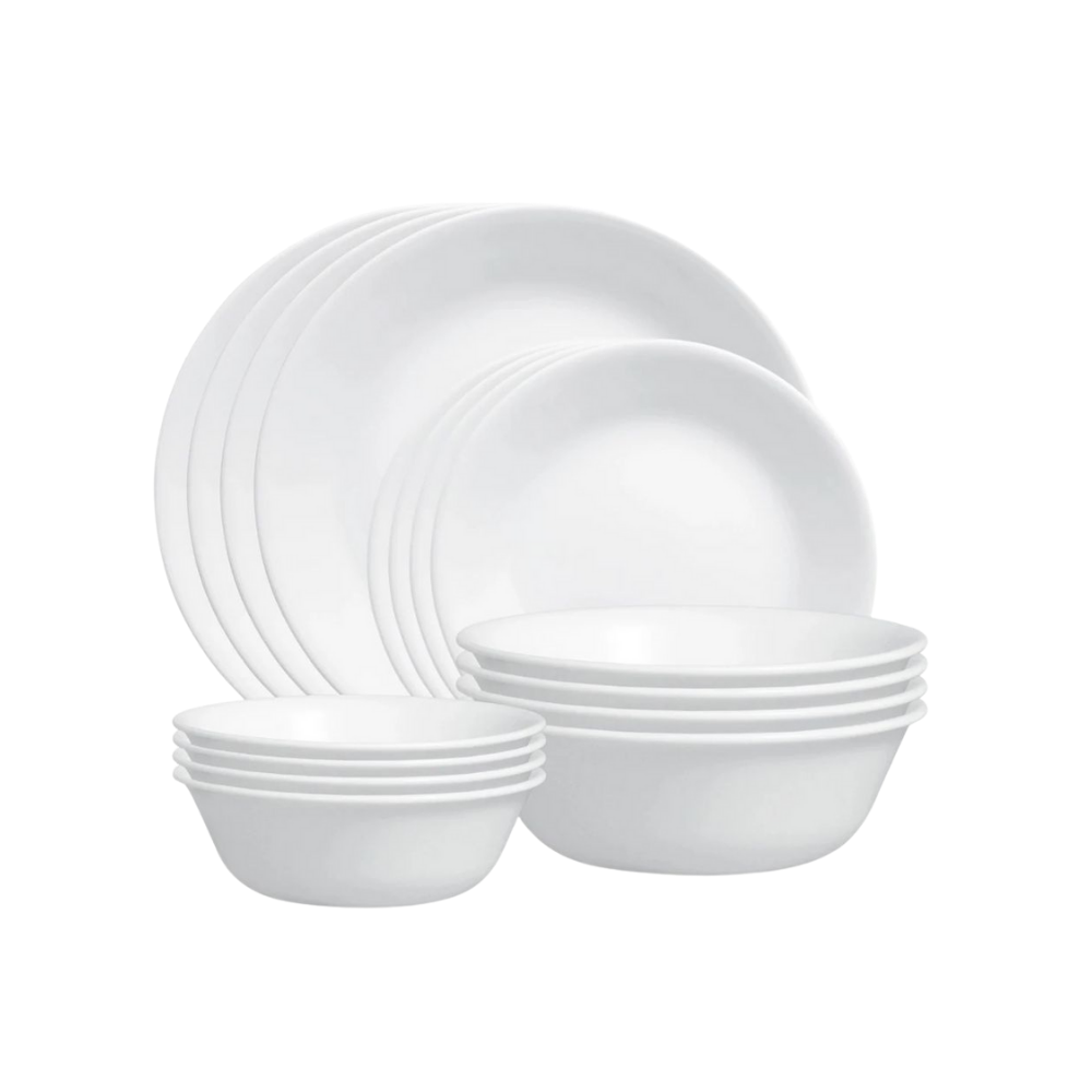DINNER SET 16PC WINTER FROST WHITE - CORELLE