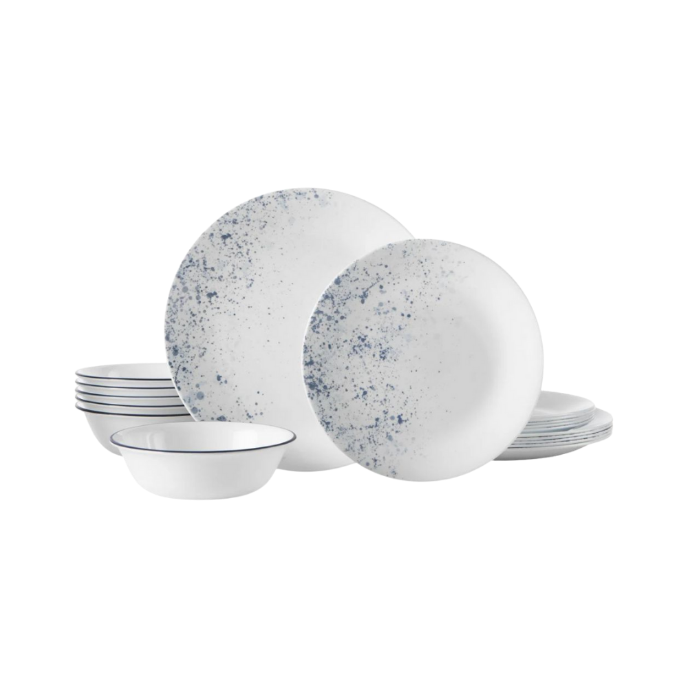 DINNER SET 18PC INDIGO SPECKLE - CORELLE