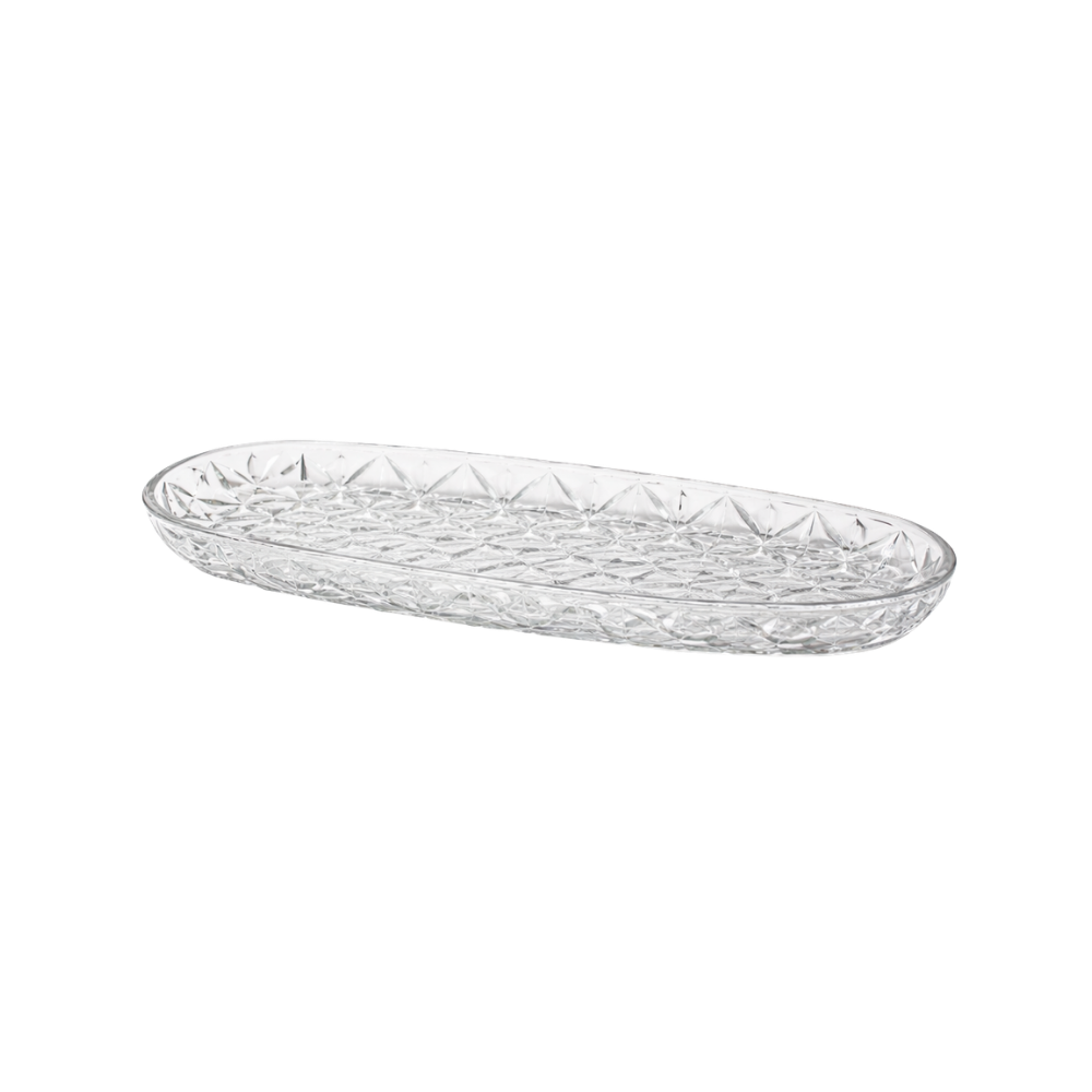 33CM SNOW GLASS PLATTER - KAVEH