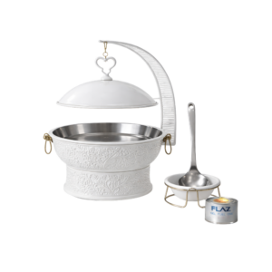 WHITE 8L HANGING CHAFING DISH SET