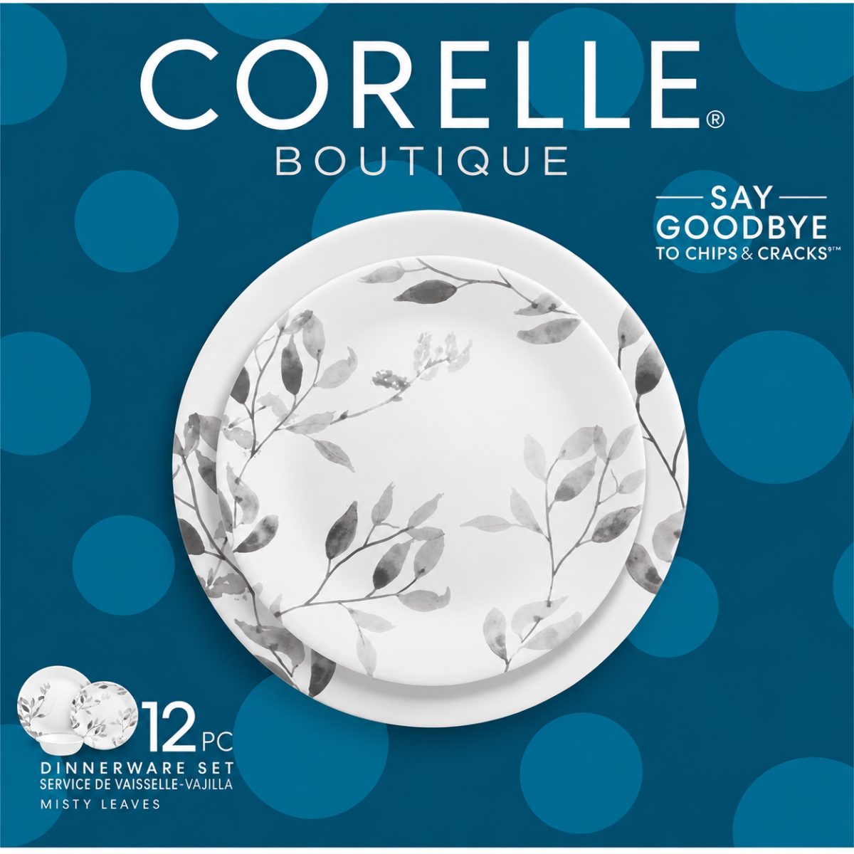 Dinner Set 12pc Misty Leaves Corelle - Image 4